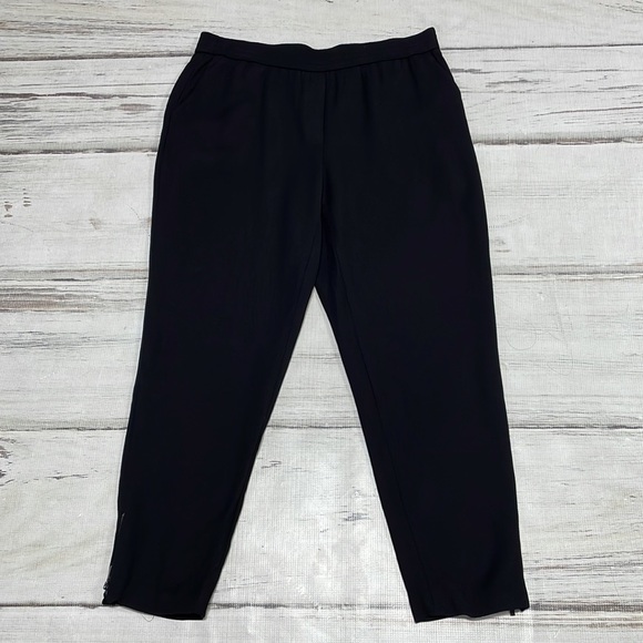 Classiques Entier Pants Black Tapered Trousers Ankle Zip Size Medium - Picture 1 of 12